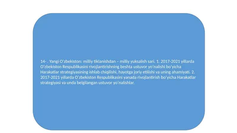 Yangi O‘zbekiston: Milliy Tiklanishdan – Milliy Yuksalish Sari