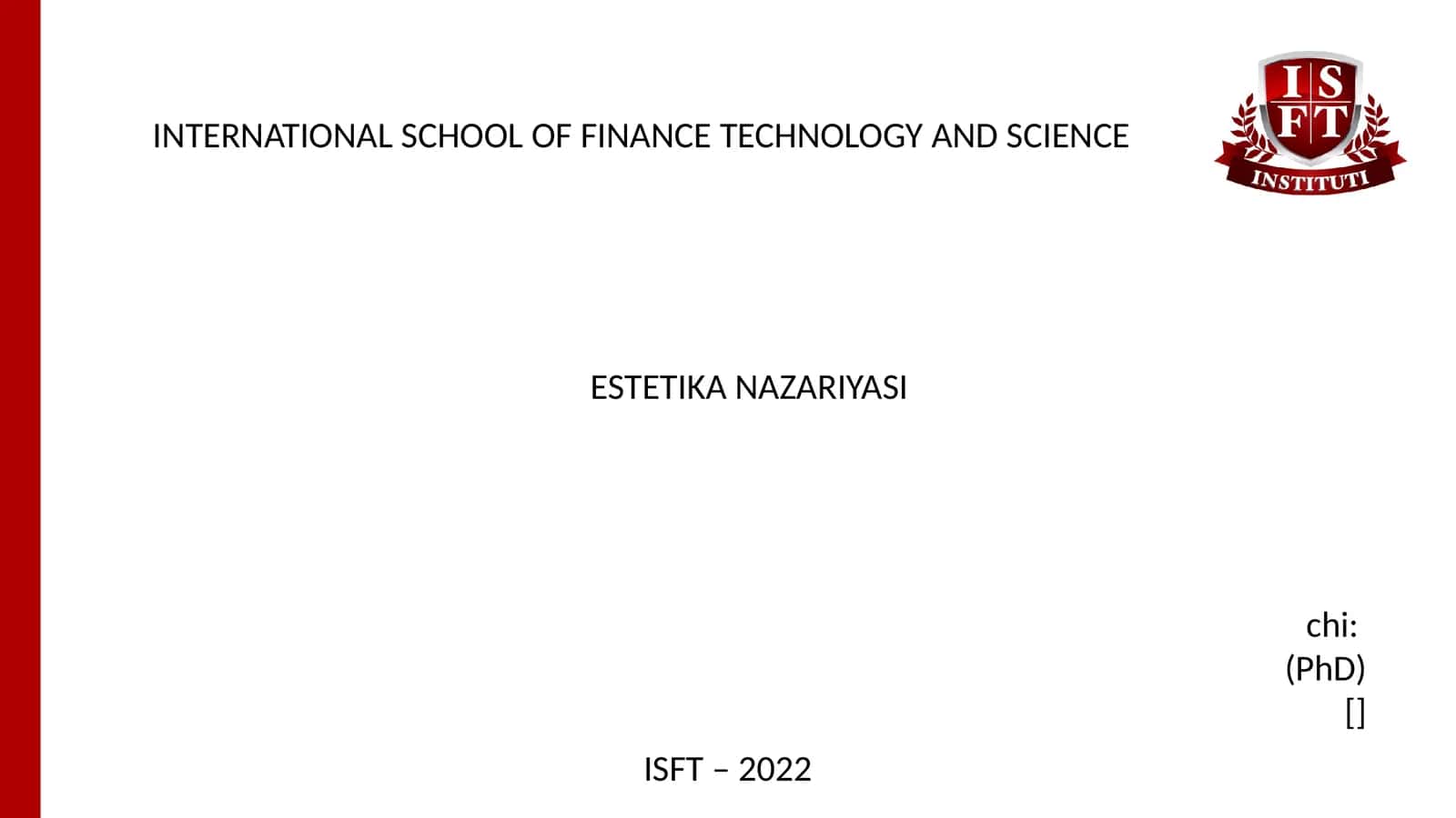 ESTETIKA NAZARIYASI