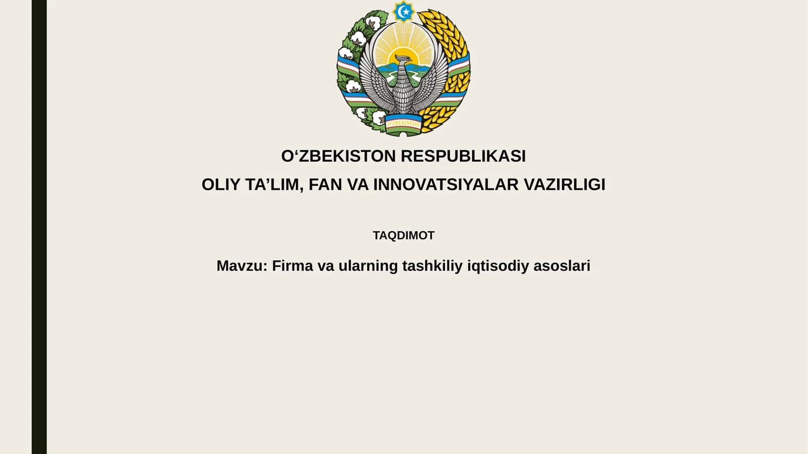 Firmavaularning tashkiliy iqtisodiyasoslari