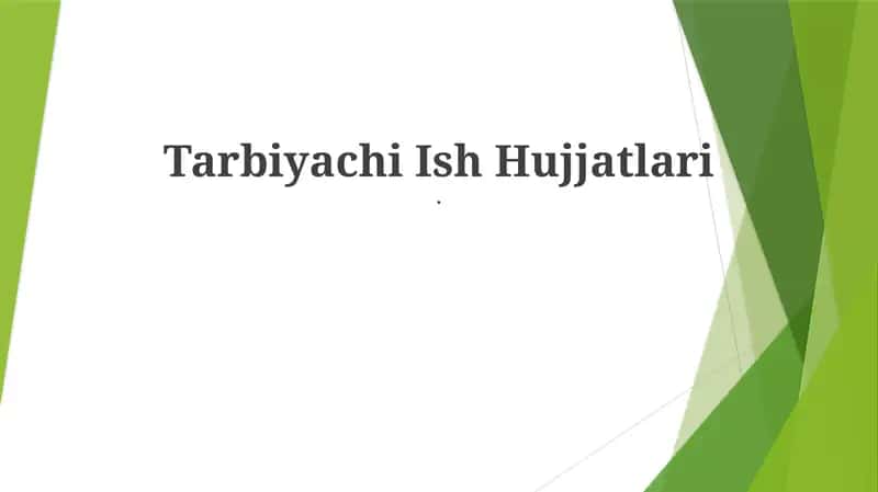 Pedagog IsH Hujjatlari