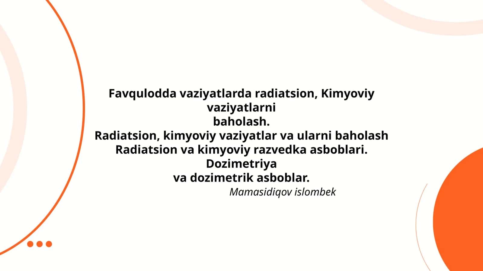 Radiatsion va kimyoviy razvedka asboblari
