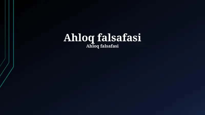 Ahloq falsafasi