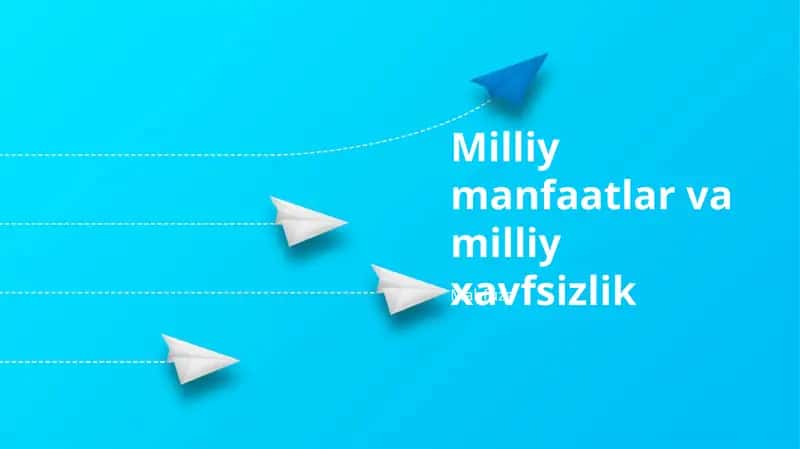 Milliy manfaatlarni aniqlash va xavfsizlik