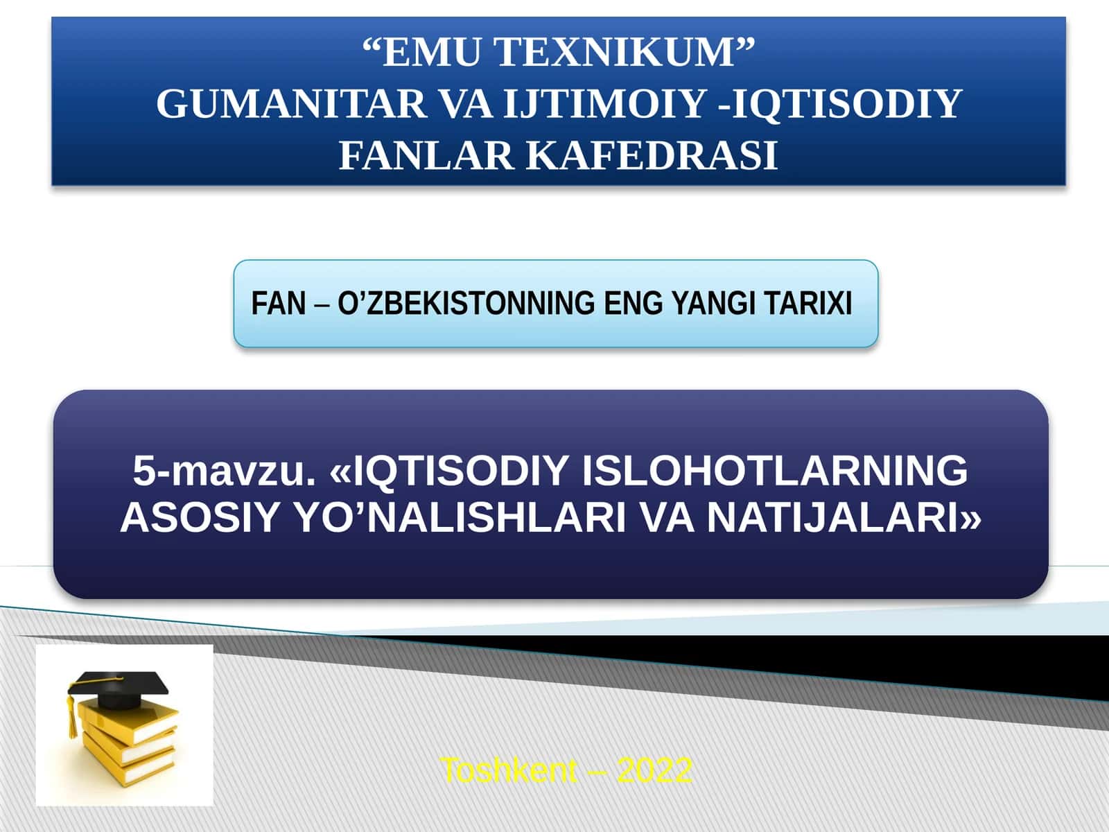 GUMANITAR VA IJTIMOIY -IQTISODIY FANLAR KAFEDRASI Ma’ruzarejasi