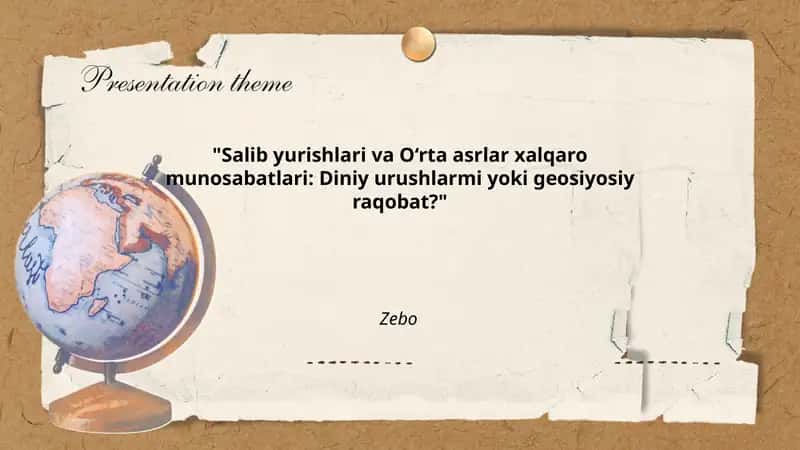 Salib yurishlari va O‘rta asrlar xalqaro munosabatlari: Diniy urushlarmi yoki geosiyosiy raqobat?