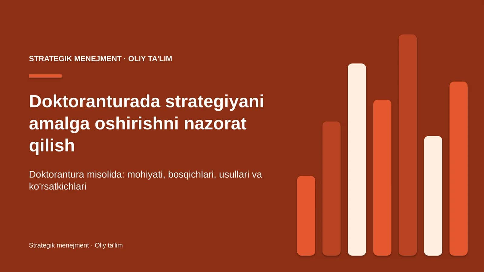 Doktoranturada strategiyani amalga oshirishni nazorat qilish