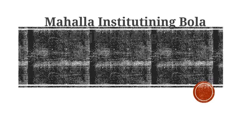 Mahalla Institutining Bola Rivojlanishidagi Roli