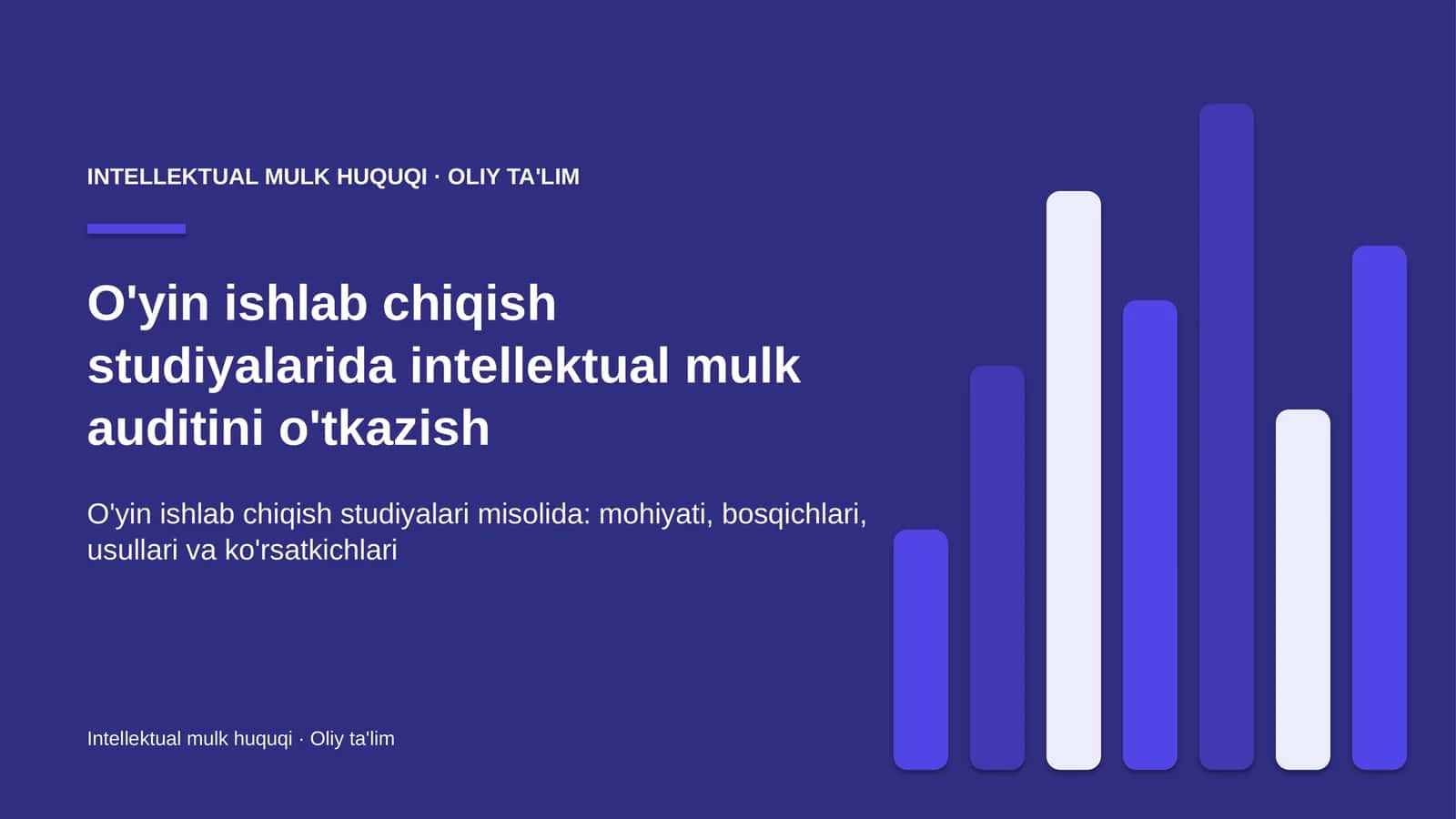 o'yin ishlab chiqish studiyalarida intellektual mulk auditini o'tkazish 1117