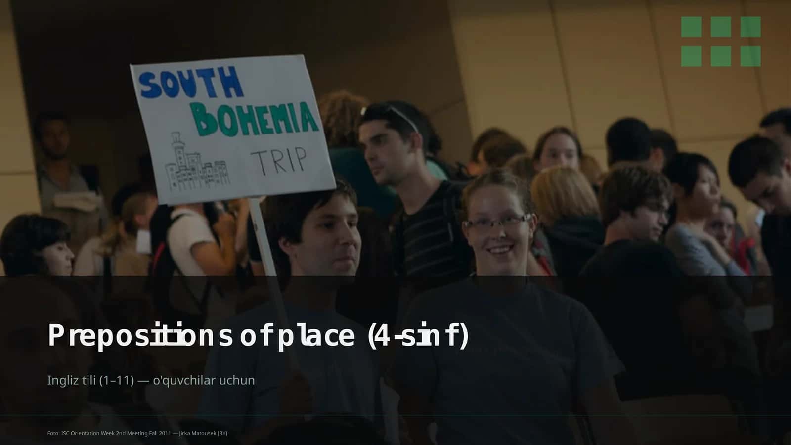Prepositions of place (4-sinf)