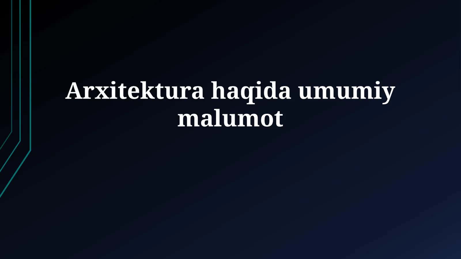 Mashhur arxitektorlar