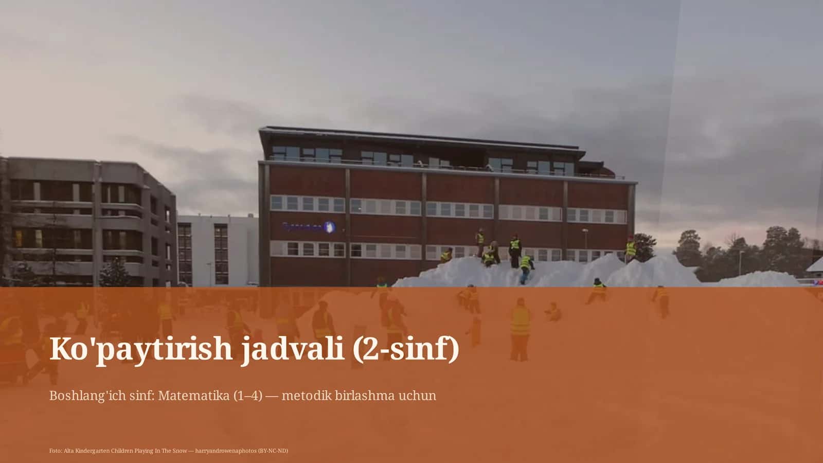 Ko'paytirish jadvali (2-sinf)