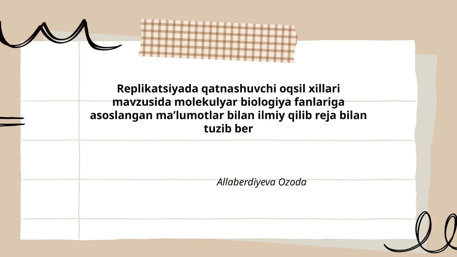 Replikatsiyada qatnashuvchi oqsil xillari