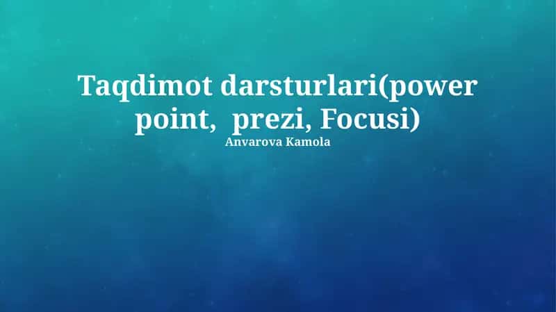 Taqdimot dasturlari