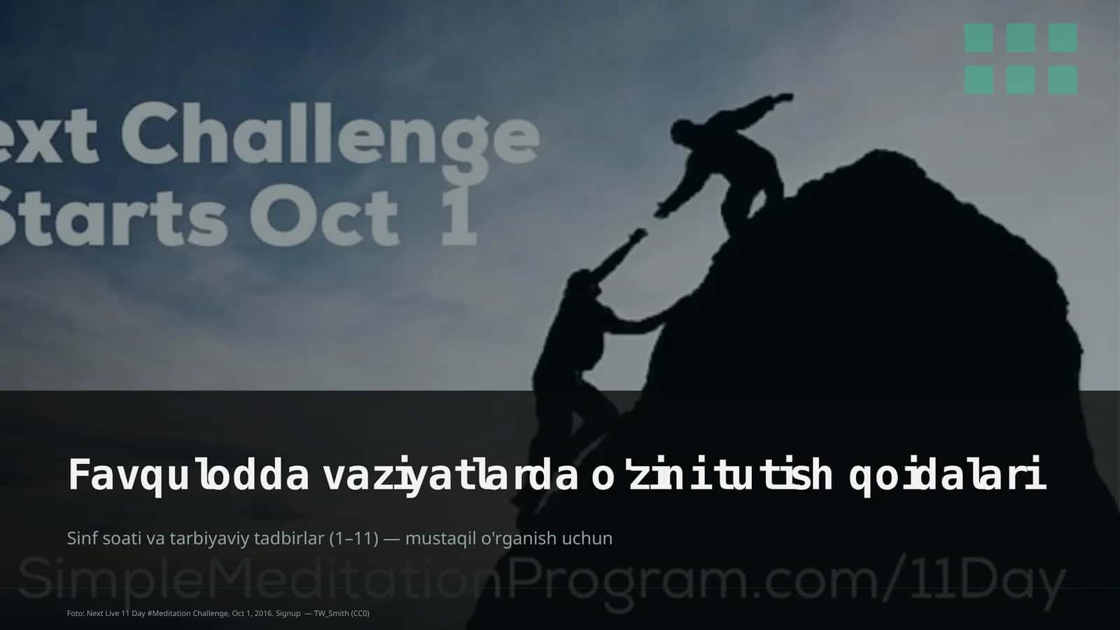 Favqulodda vaziyatlarda o'zini tutish qoidalari