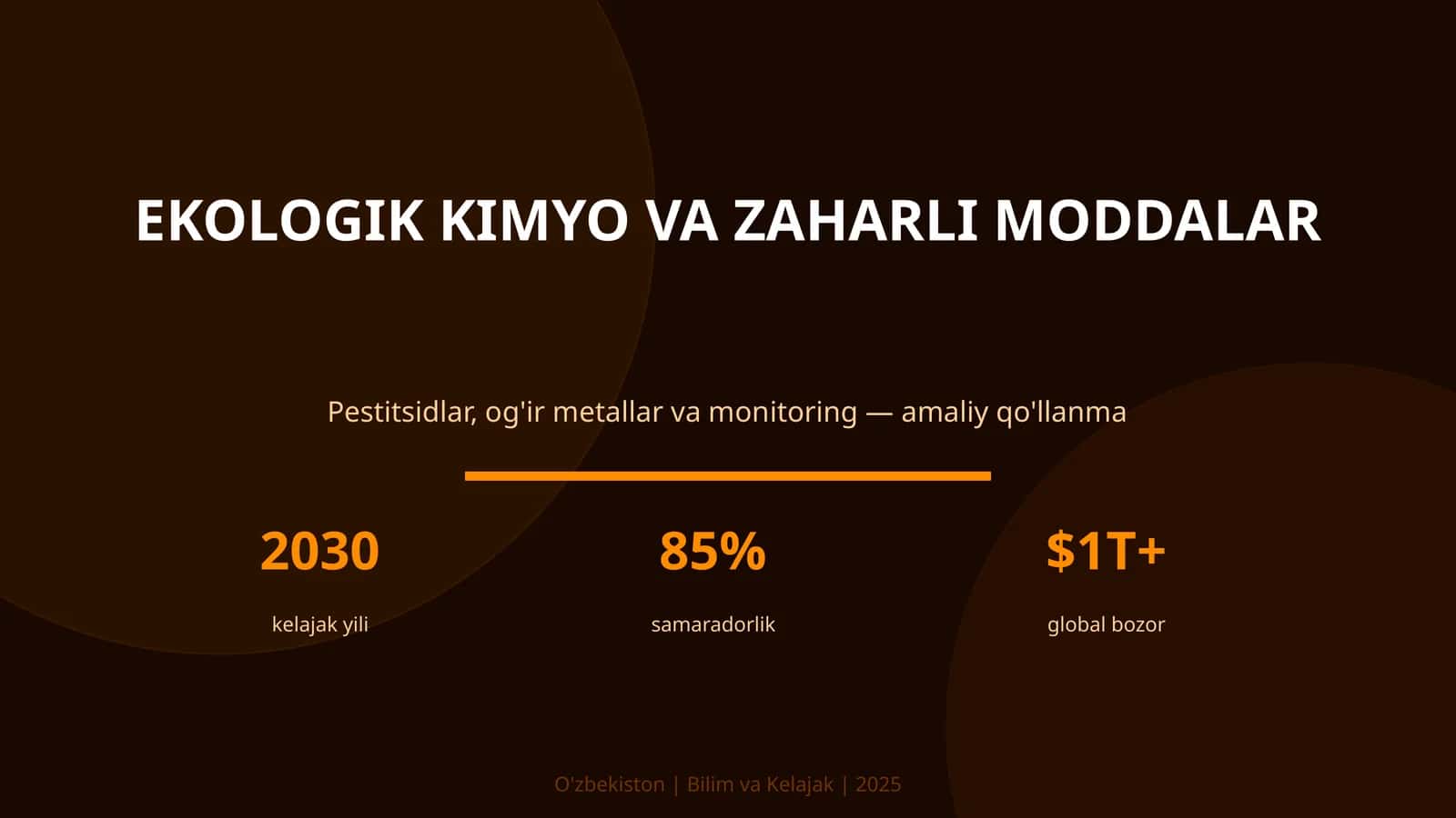 Ekologik Kimyo va Zaharli Moddalar