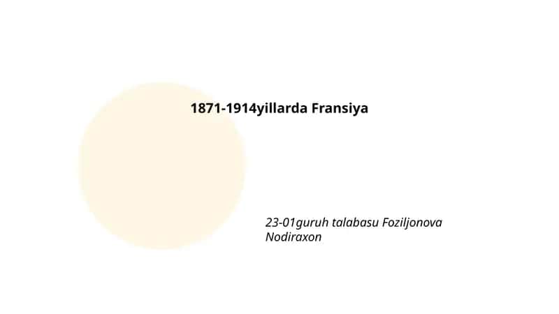 1871-1914yillarda Fransiya