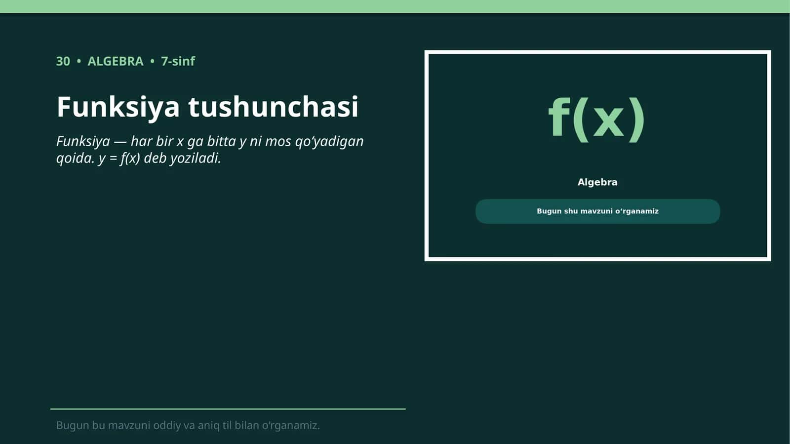 Funksiya tushunchasi