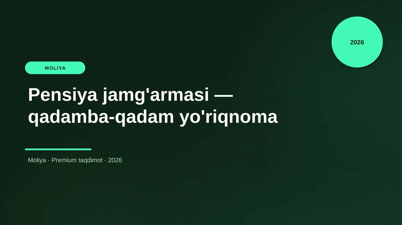 Moliya Pensiya jamg'armasi — qadamba-qadam yo'riqnoma