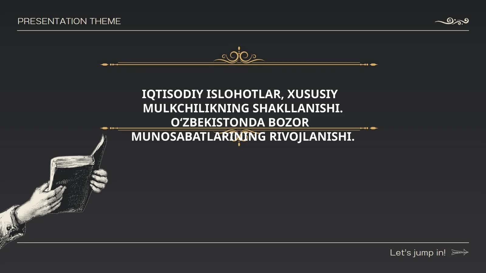 IQTISODIY ISLOHOTLAR, XUSUSIY MULKCHILIKNING SHAKLLANISHI. O‘ZBEKISTONDA BOZOR MUNOSABATLARINING RIVOJLANISHI