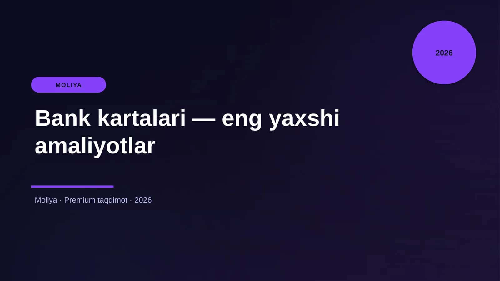 Bank kartalari — eng yaxshi amaliyotlar