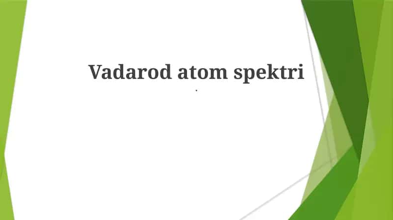 Vadorod atom spektri