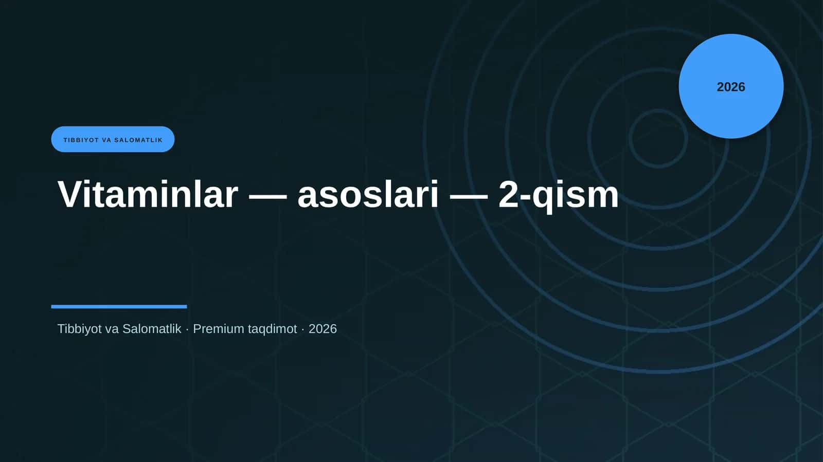 Vitaminlar — asoslari — 2-qism