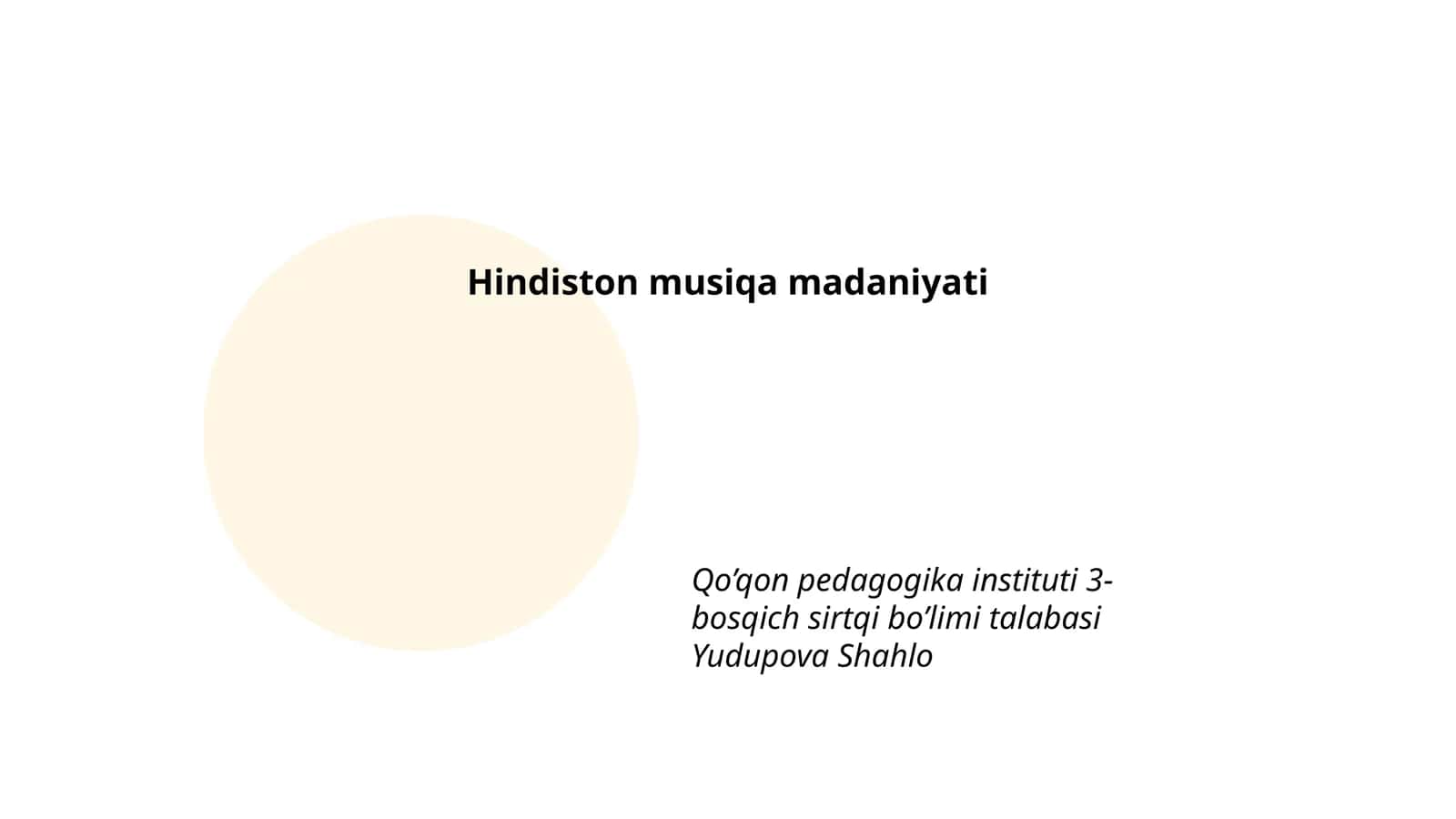 Hindiston musiqa madaniyati