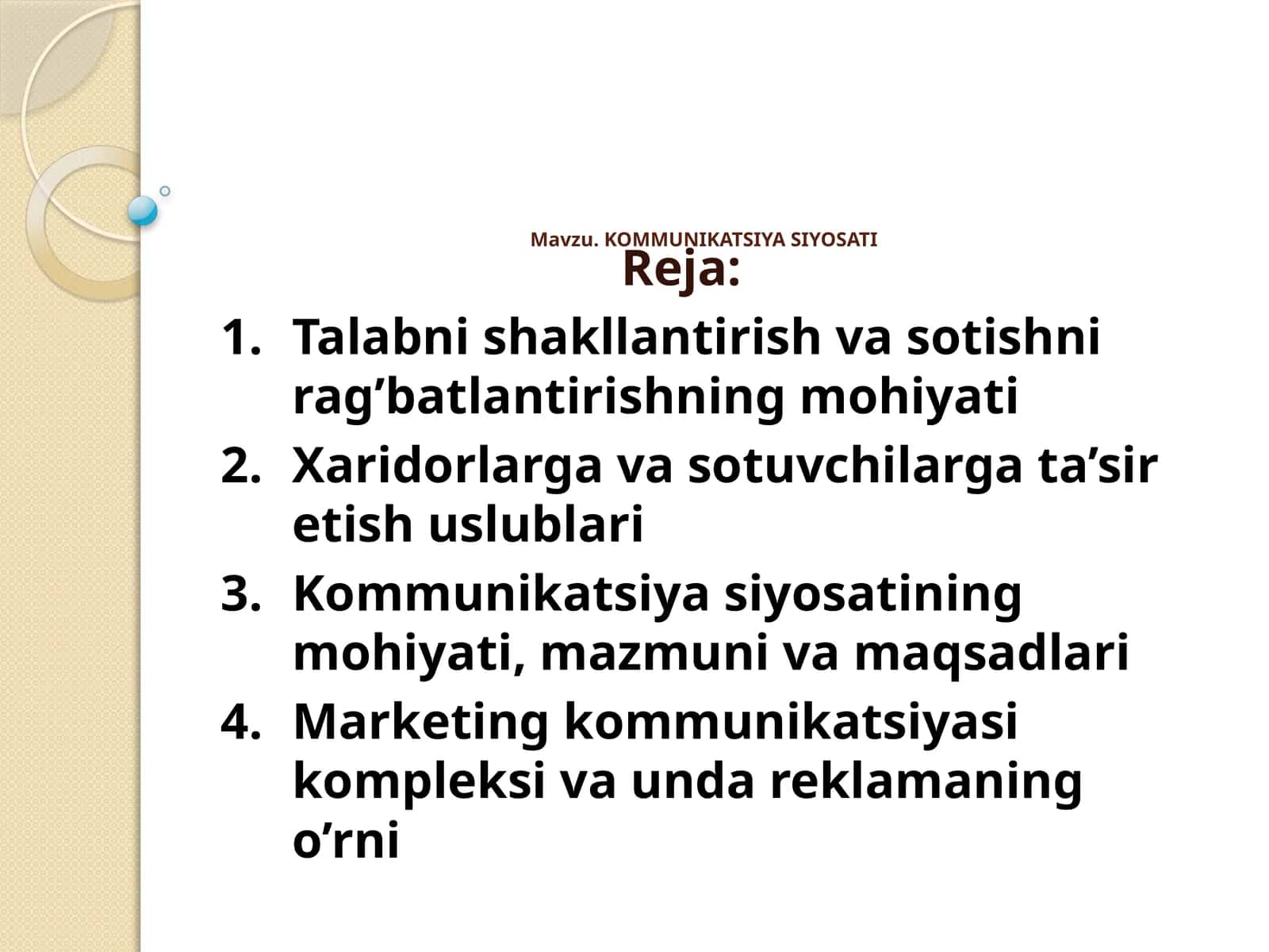 Kommunikatsiya Siyosati