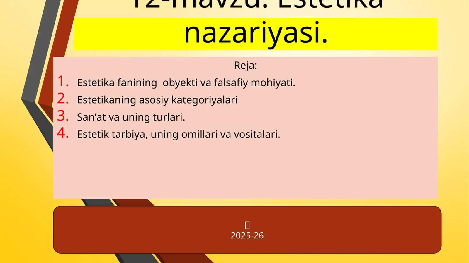 Estetika nazariyasi