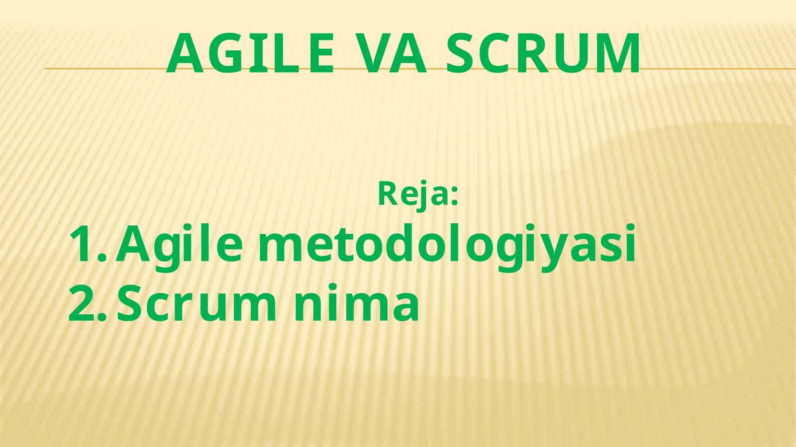 AGILE VA SCRUM