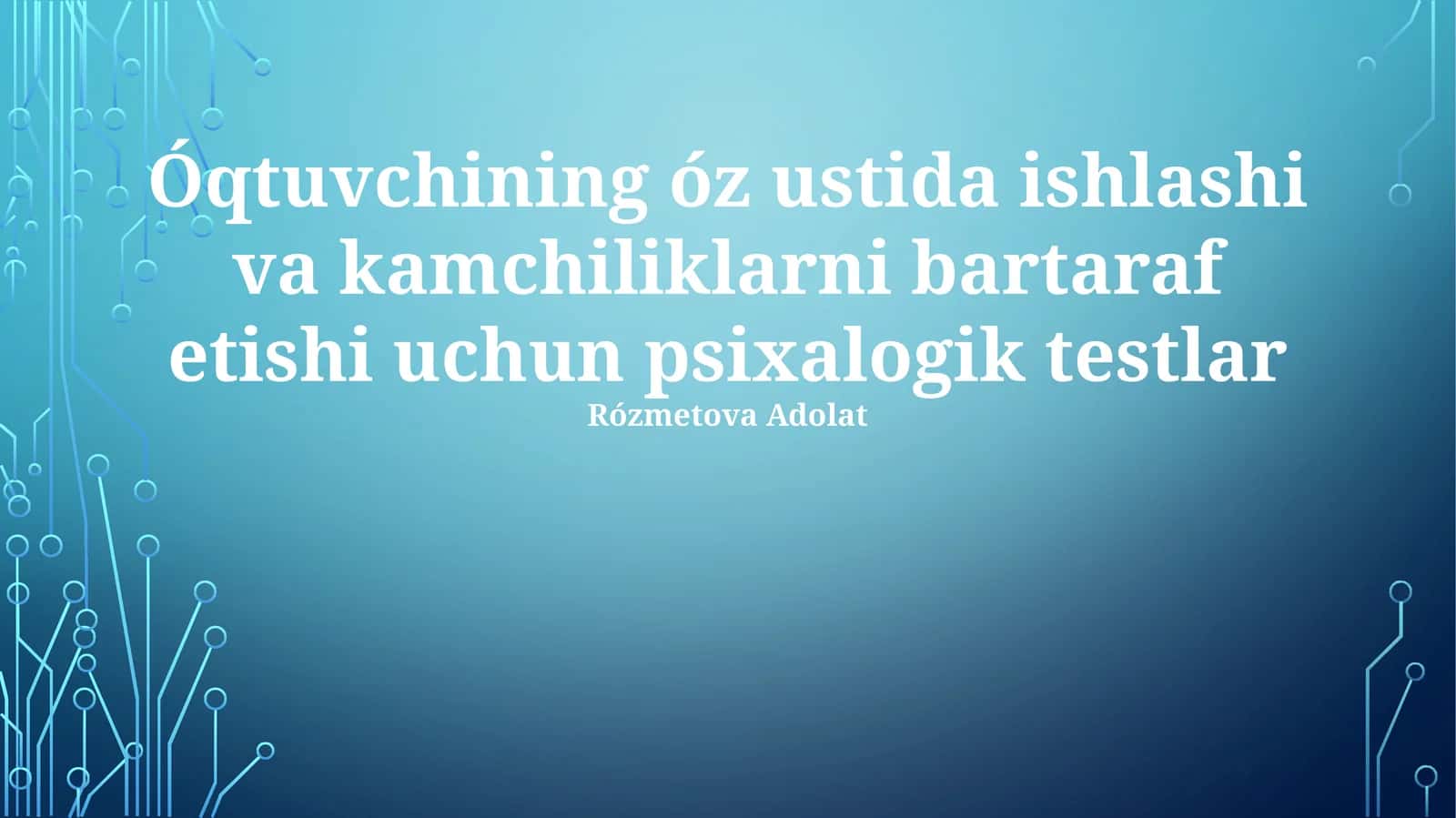 Psixologik testlar