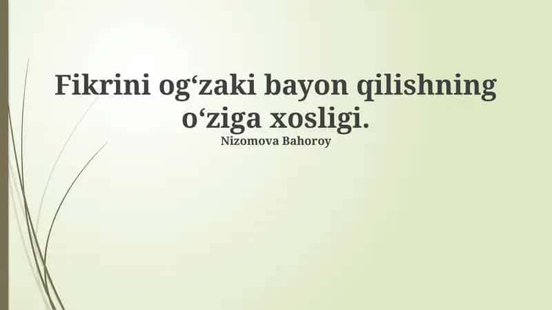 Ogʻzaki Nutqning Taʼsiri va Samaradorligi