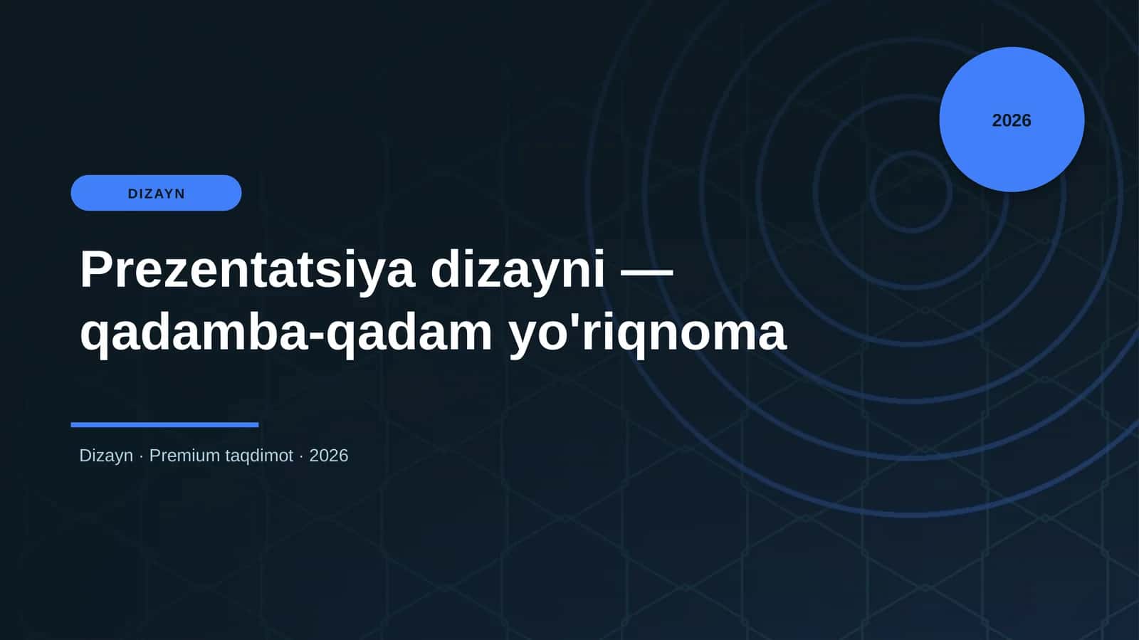 Prezentatsiya dizayni — qadamba-qadam yo'riqnoma