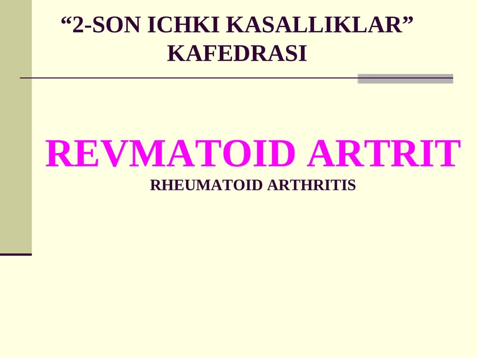 Revmatoid artrit