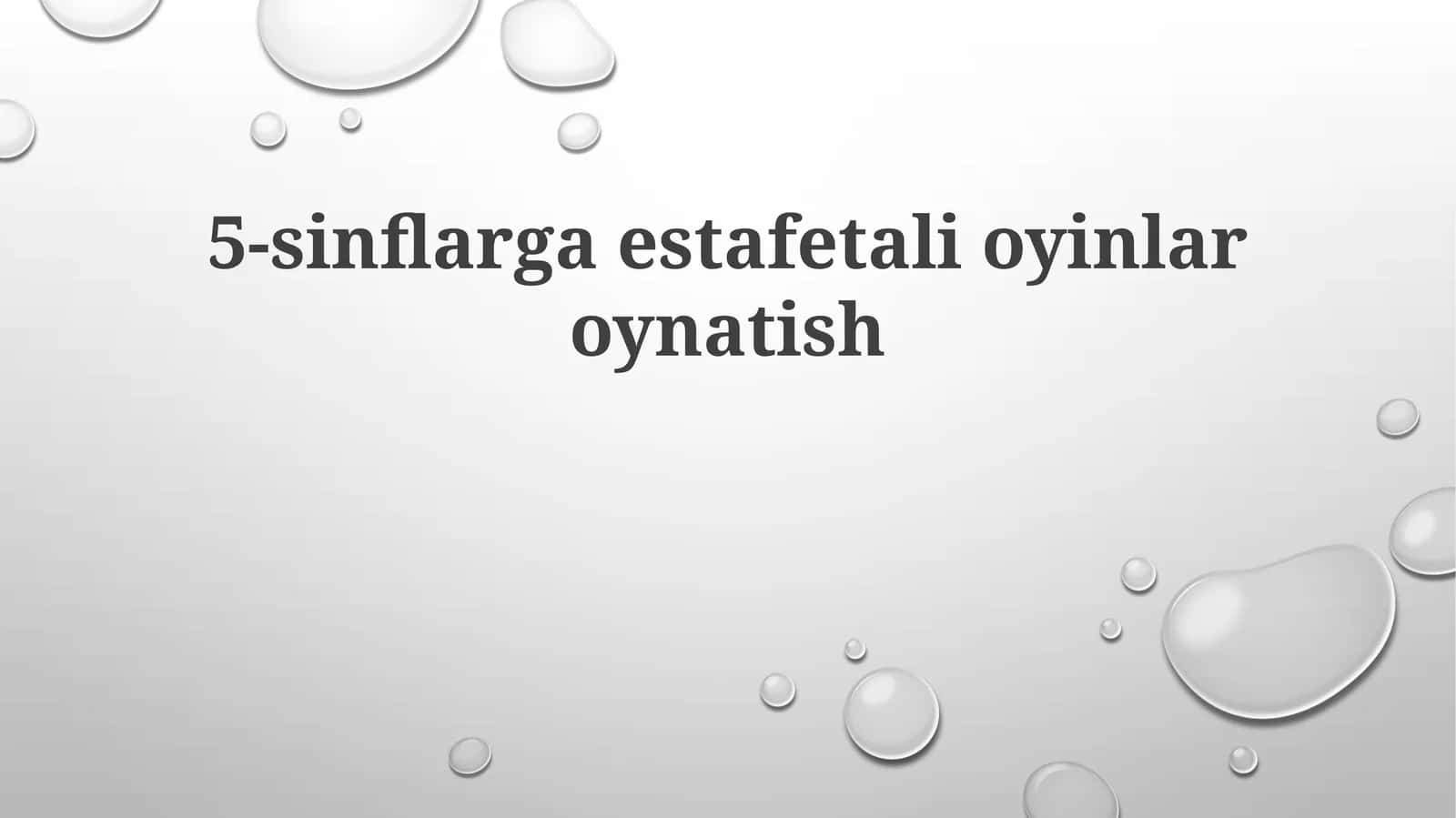 Estafeta li o'yinlar