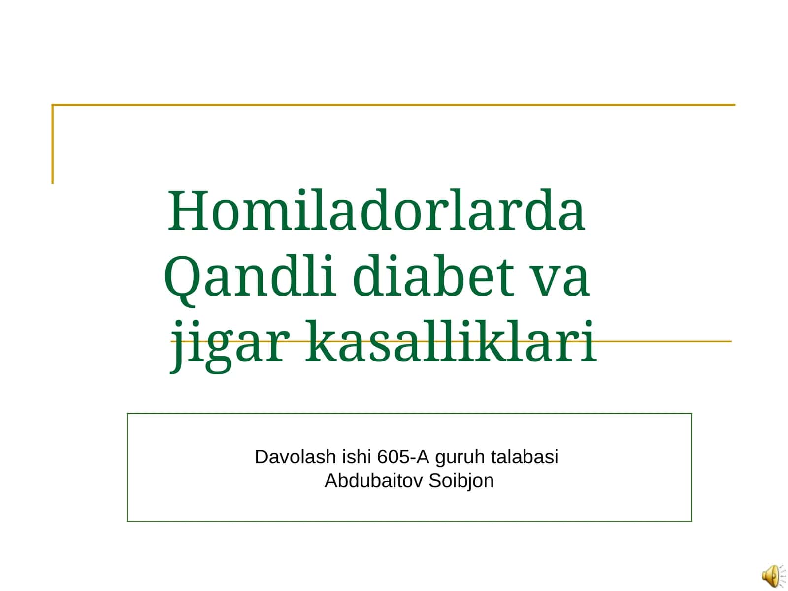 Homiladorlarda Qandli diabet va jigar kasalliklari