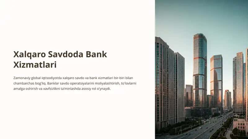 Xalqaro Savdoda BankXizmatlari