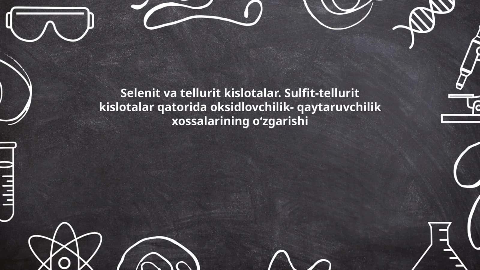 Selenit va tellurit kislotalar