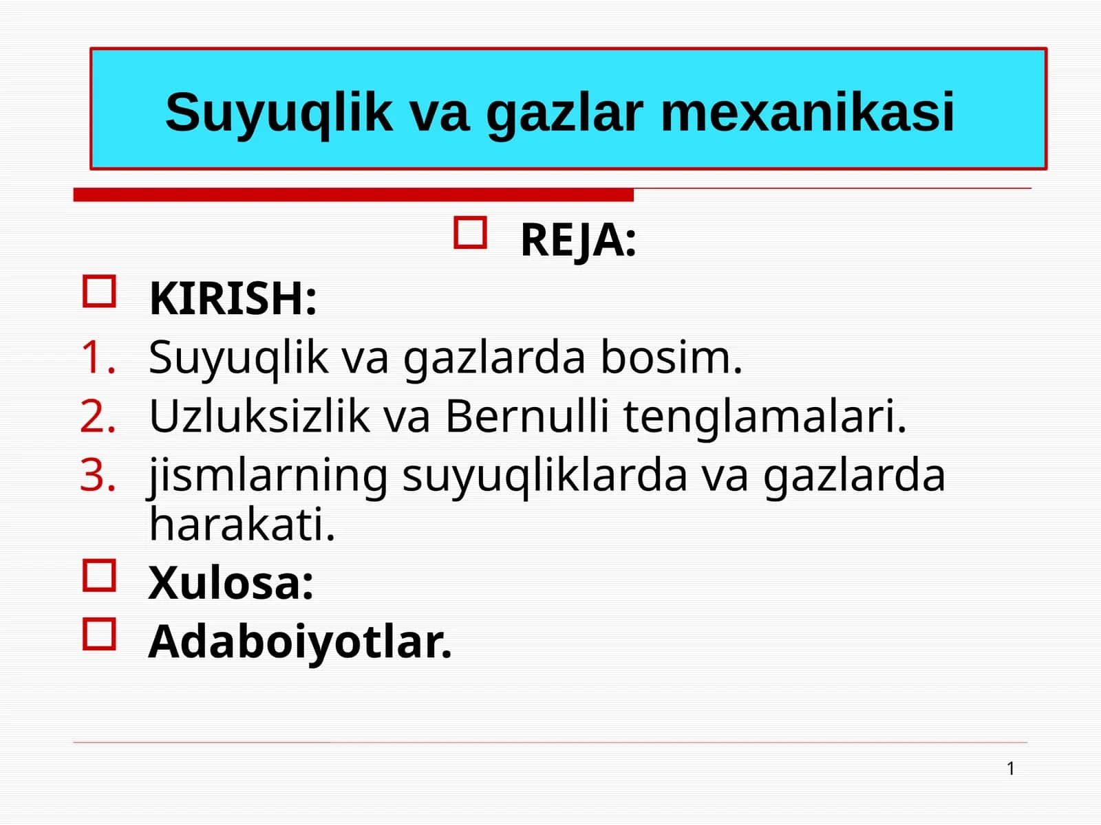 Suyuqlik va Gazlarda Bosim