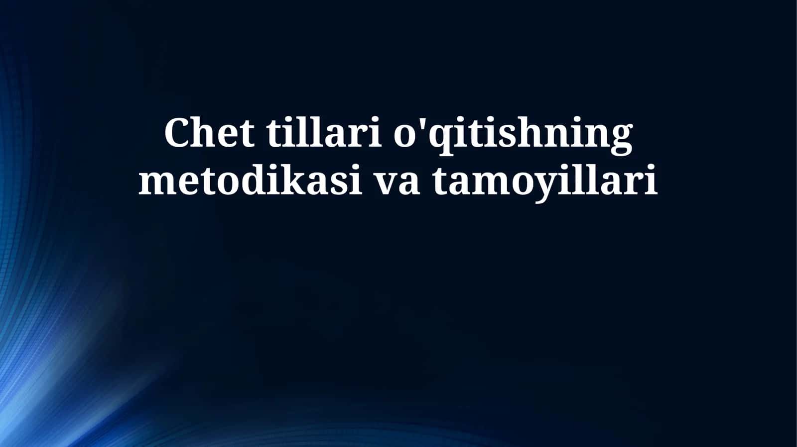 Shaxmat o'qitish metodikasi