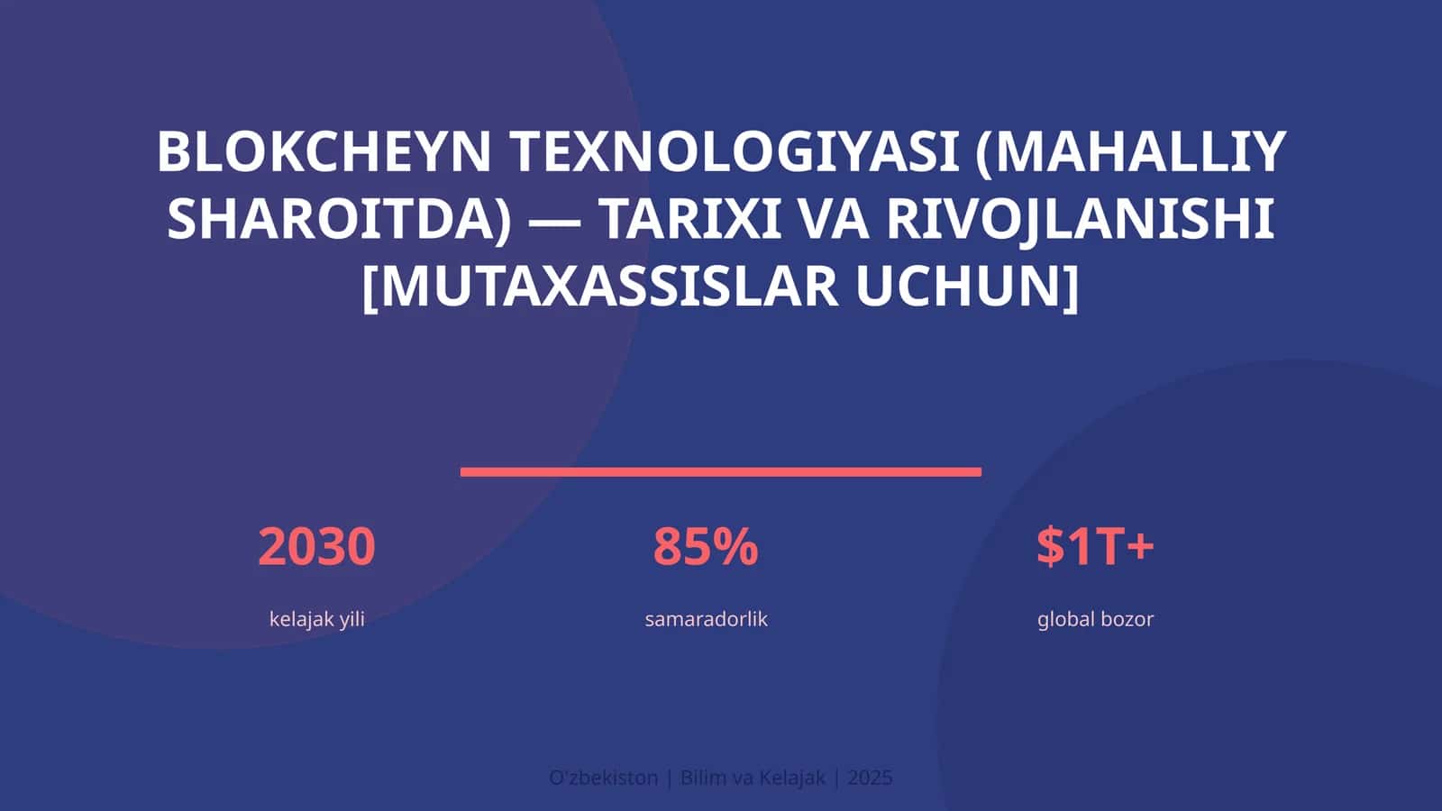 Blokcheyn Texnologiyasi (Mahalliy Sharoitda) - Tarixi va Rivojlanishi [Mutaxassislar Uchun]