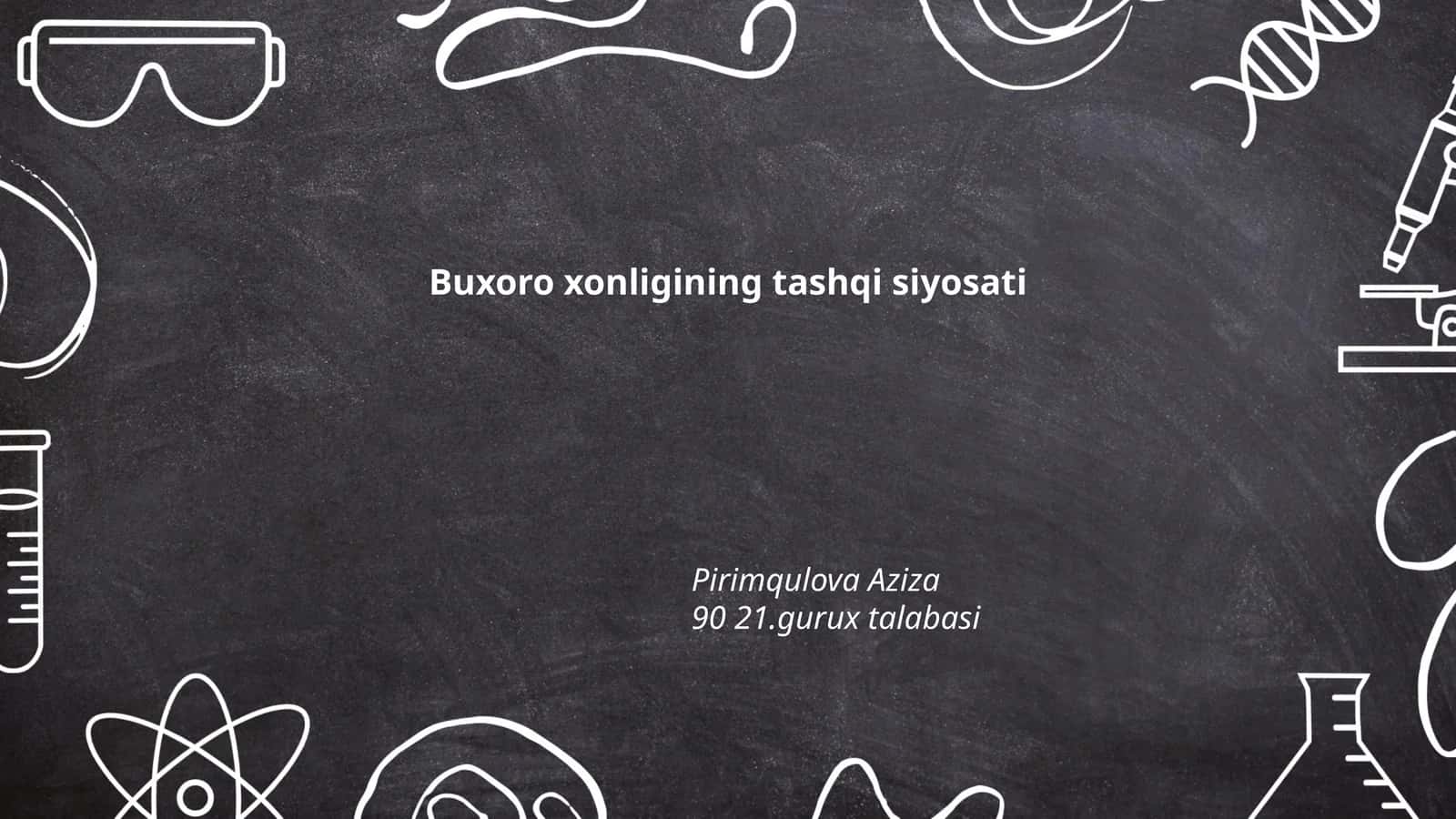 Buxoro xonligining tashqi siyosati