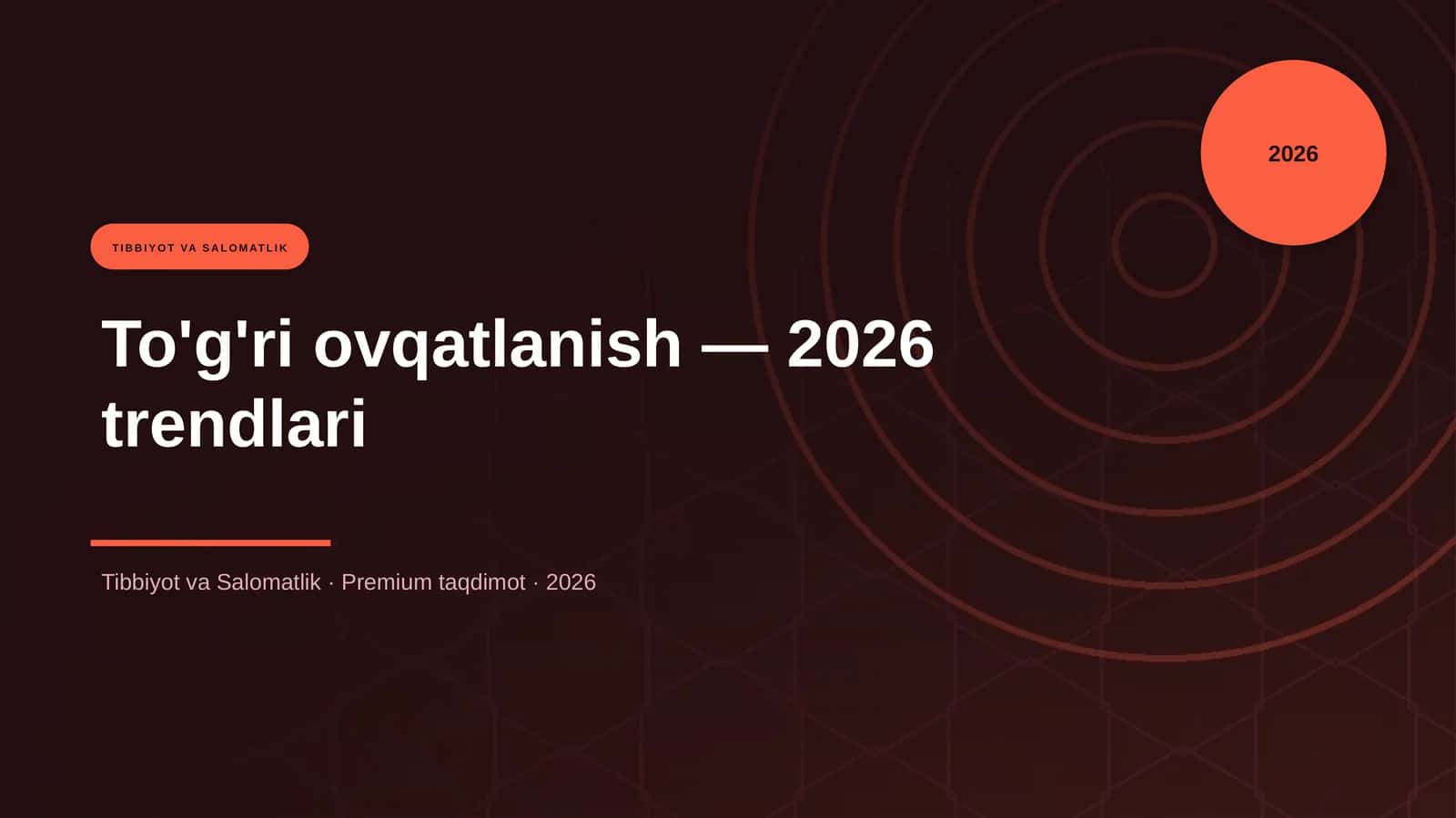 To'g'ri ovqatlanish — 2026 trendlari