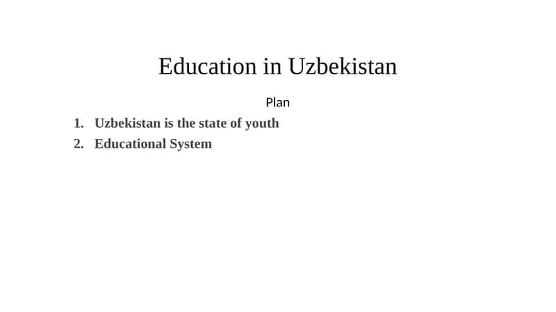 Education in Uzbekistan