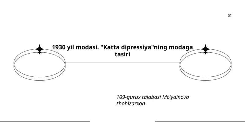 1930 yil modasi. "Katta dipressiya"ning modaga tasiri