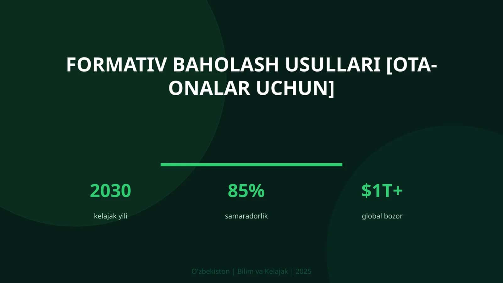 Formativ baholash usullari [ota-onalar uchun]