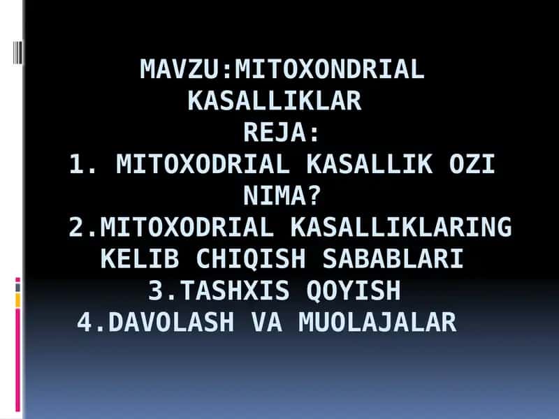 Mitoxondriyal kasalliklar