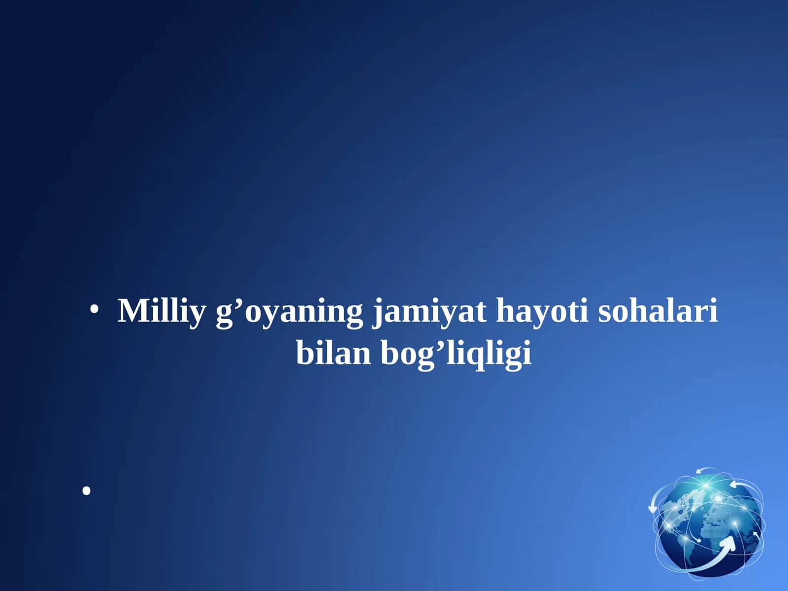 milliy g’oyaning jamiyat hayoti sohalari bilan bog'liqligi