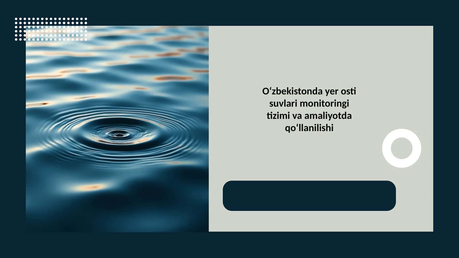 O‘zbekistonda yer osti suvlari monitoringi tizimi va amaliyotda qo‘llanilishi