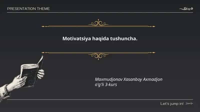 Motivatsiya haqida tushuncha